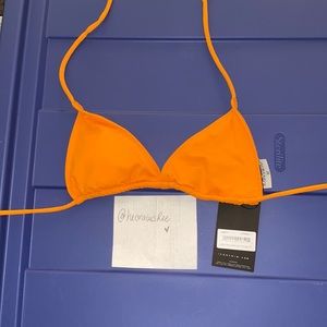 Orange Icon Swim Bikini Top